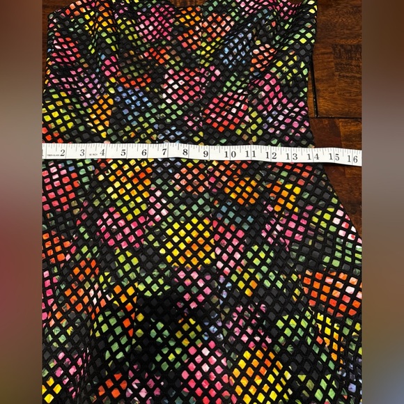 Revolve Trina Turk Renita Floral A-line Honeycomb Overlay Whimsigoth Dress Sz 4 - Picture 15 of 15